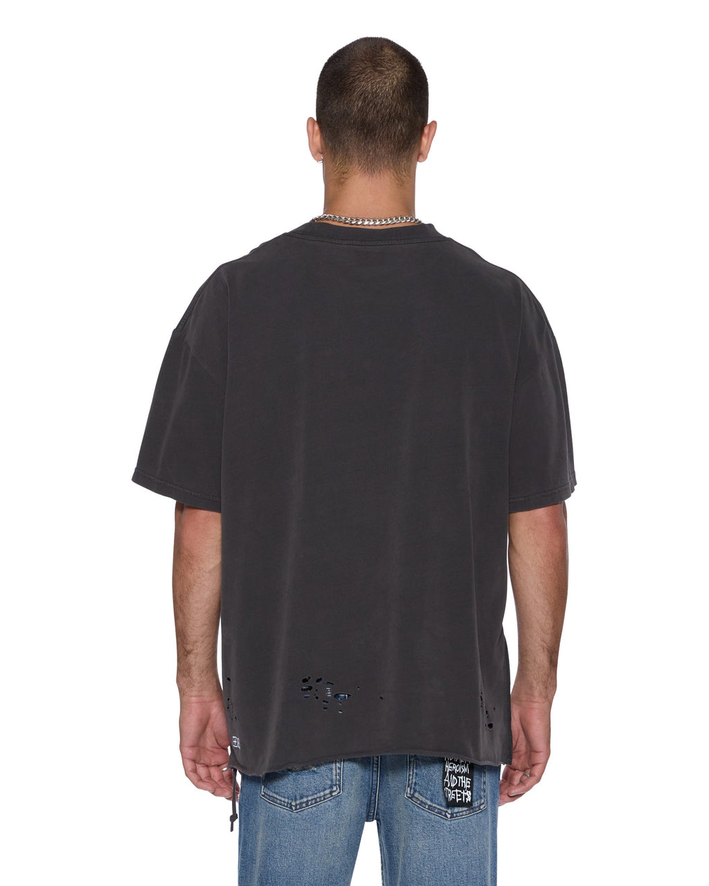 Mens Hendrix Ekcess Ss Tee Old Black Oversized Tees - Black