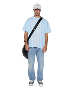 Mens Intruder Ekcess Ss Tee Ice Mist Oversized Tees - Blue