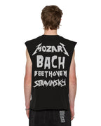 Mens Line Up Ekcess Cut Off Tee Jet Black Oversized Tees - Black