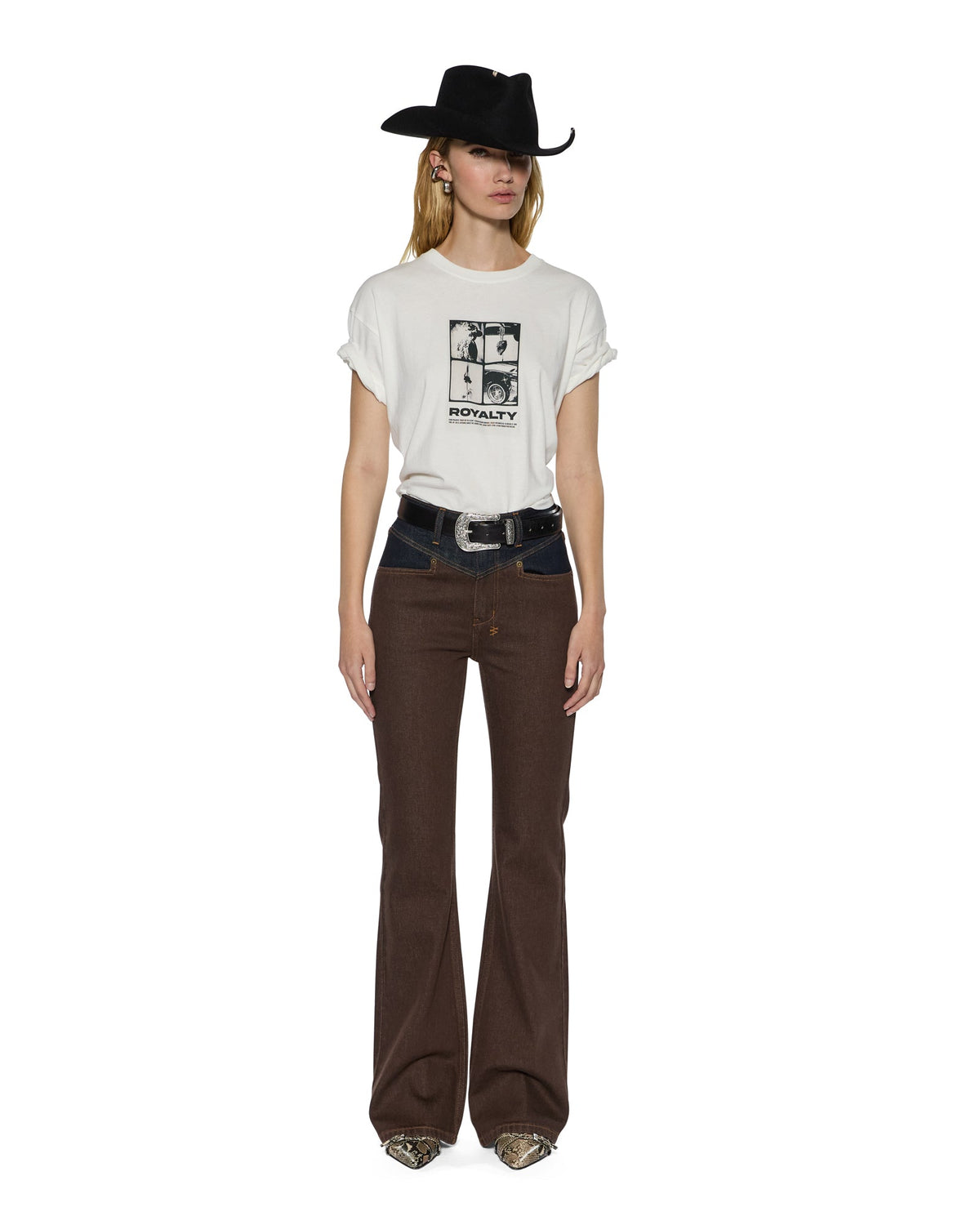 Womens Royalty Everyday Ss Tee Vintage White Regular Tees - White