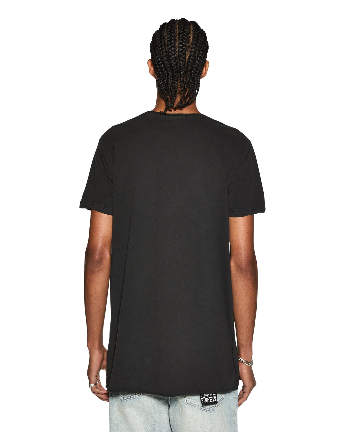Mens Seeing Lines Ss Tee Black Fitted Tees - Black