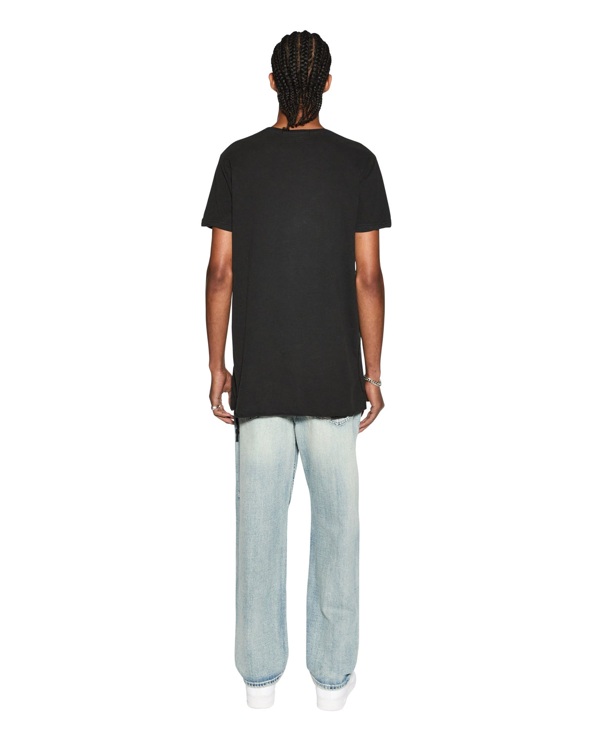 Mens Seeing Lines Ss Tee Black Fitted Tees - Black
