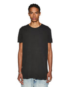Mens Seeing Lines Ss Tee Black Fitted Tees - Black