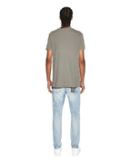 Mens Seeing Lines Ss Tee Vintage Grey Fitted Tees - Grey