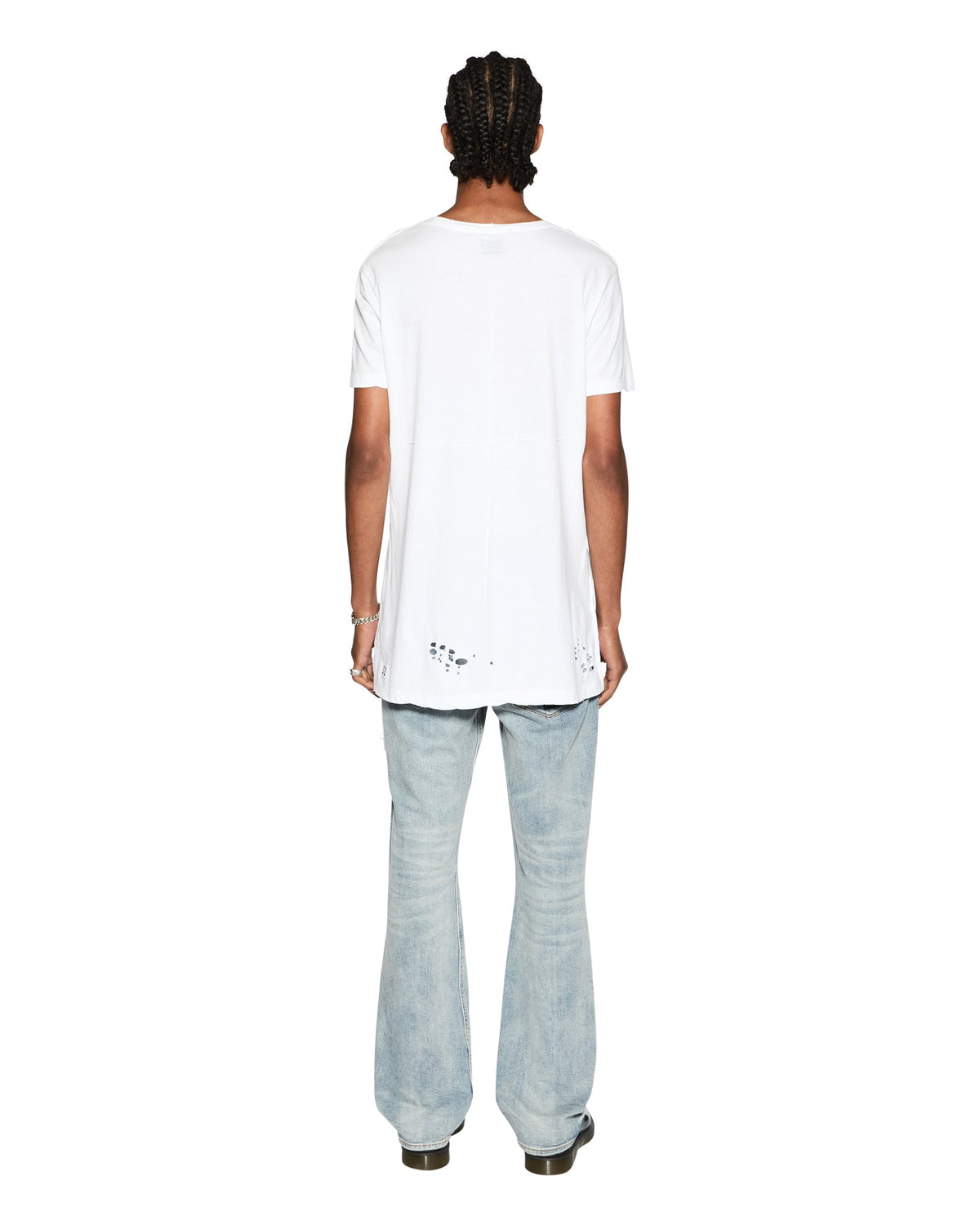 Mens Sioux Ss Tee White Fitted Tees - White