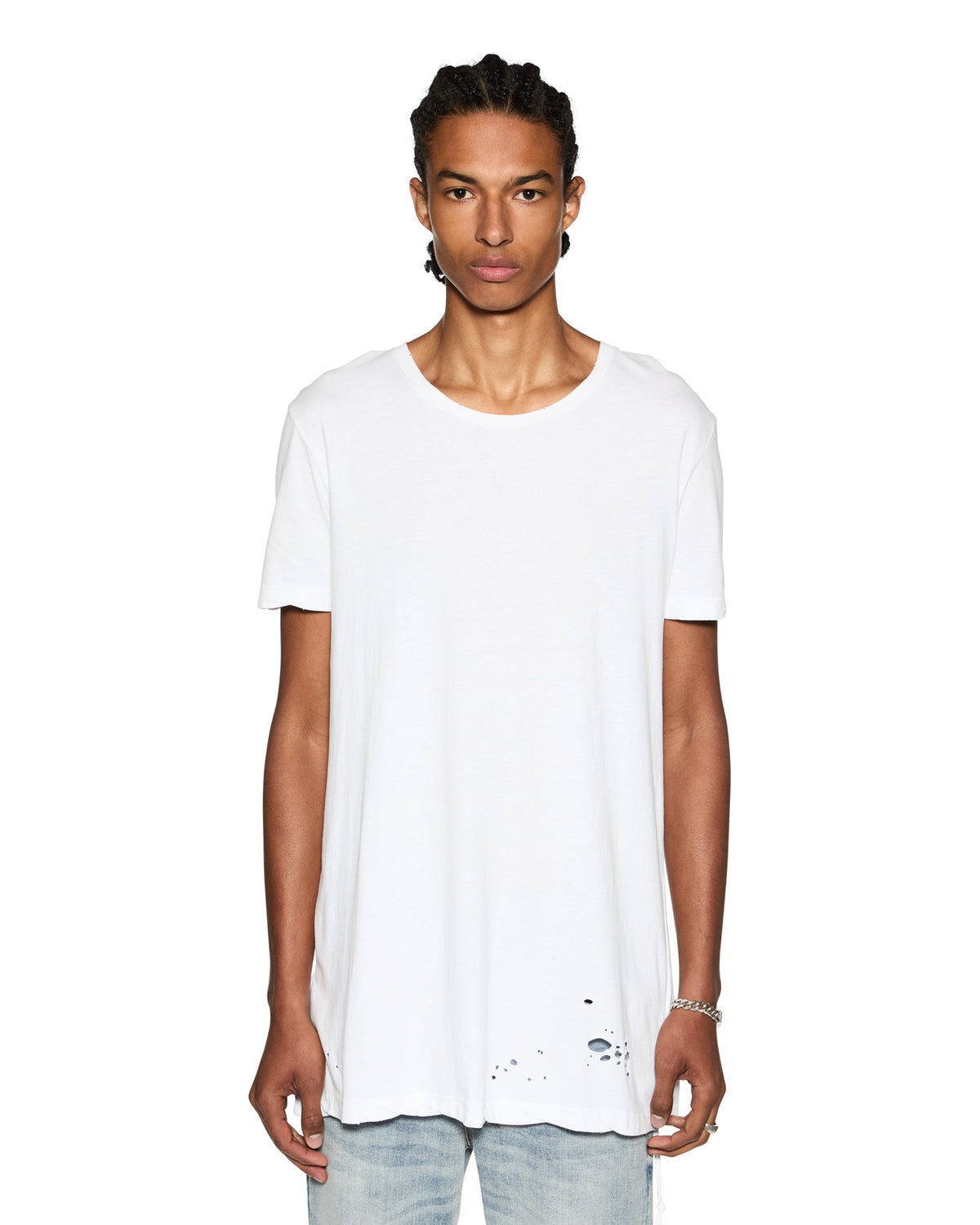 Mens Sioux Ss Tee White Fitted Tees - White