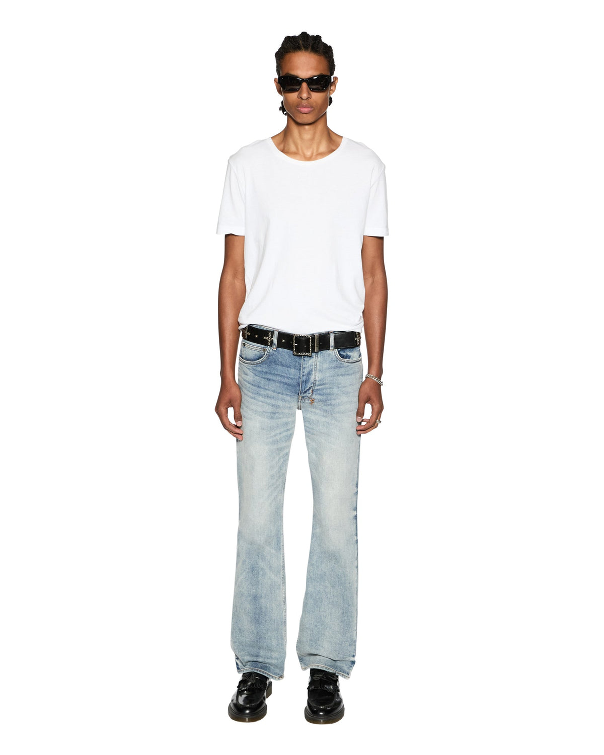 Mens Sioux Ss Tee White Fitted Tees - White