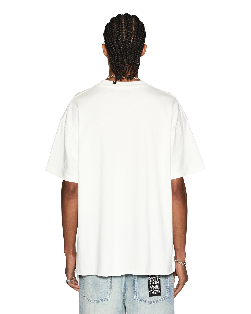 Mens Sott Ekcess Ss Tee Vintage White Oversized Tees - White