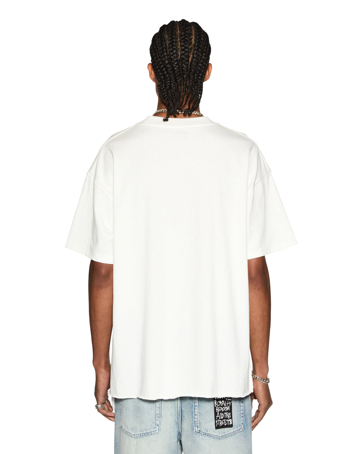 Mens Sott Ekcess Ss Tee Vintage White Oversized Tees - White
