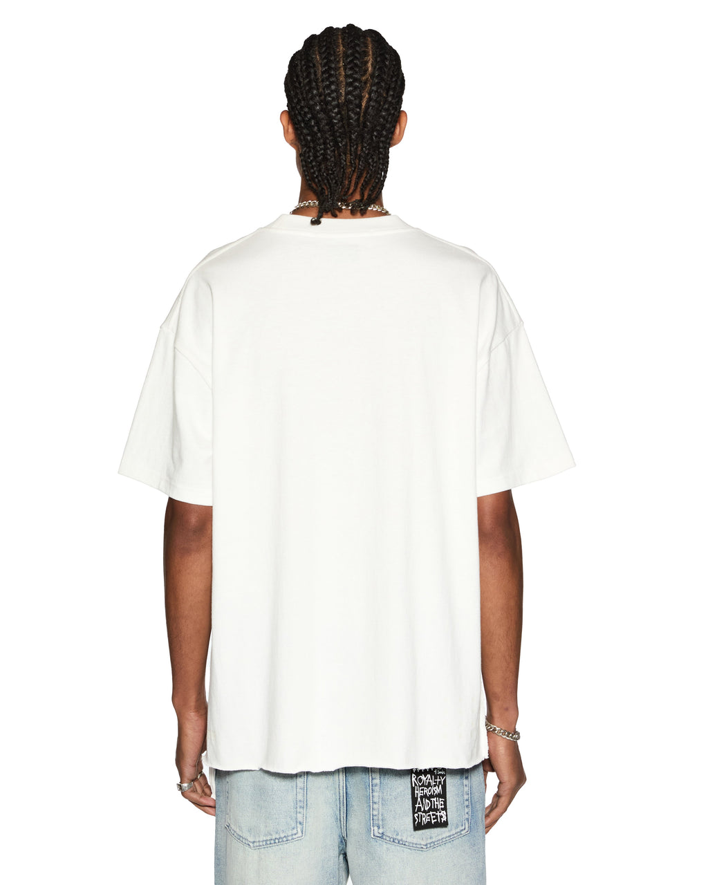 Mens Baddies Ekcess Vintage White Oversized Tees - White