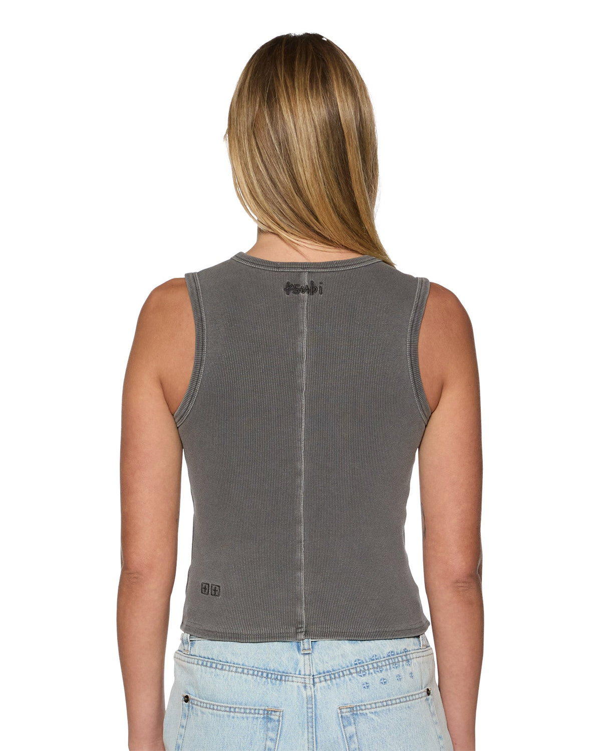 Womens Syndicate Xtra Rework Coal Fitted Fashion Tops - Grey