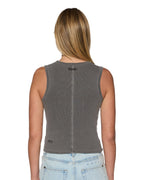 Womens Syndicate Xtra Rework Coal Fitted Fashion Tops - Grey