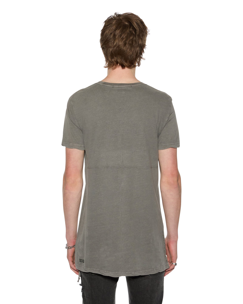 Mens Sioux Ss Tee Vintage Grey Fitted Tees - Grey