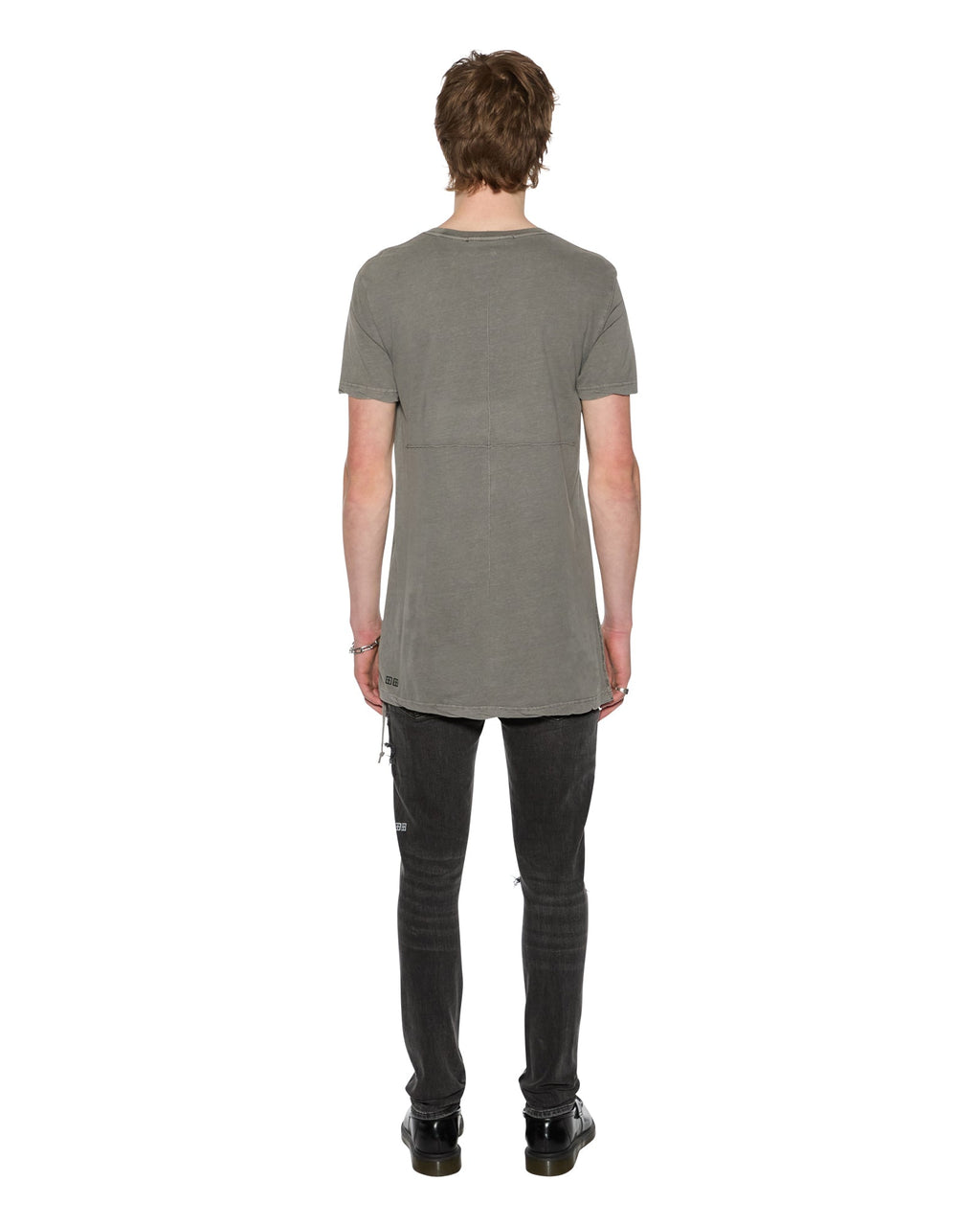 Mens Sioux Ss Tee Vintage Grey Fitted Tees - Grey