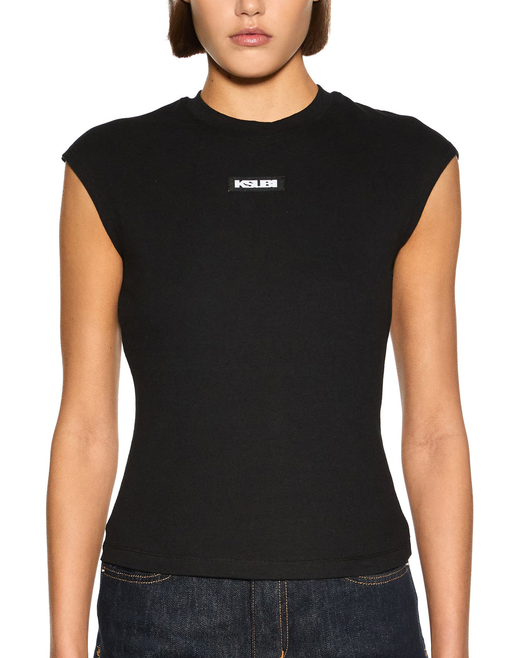 Womens Staple Ss Tee Black Fitted Tees - Black