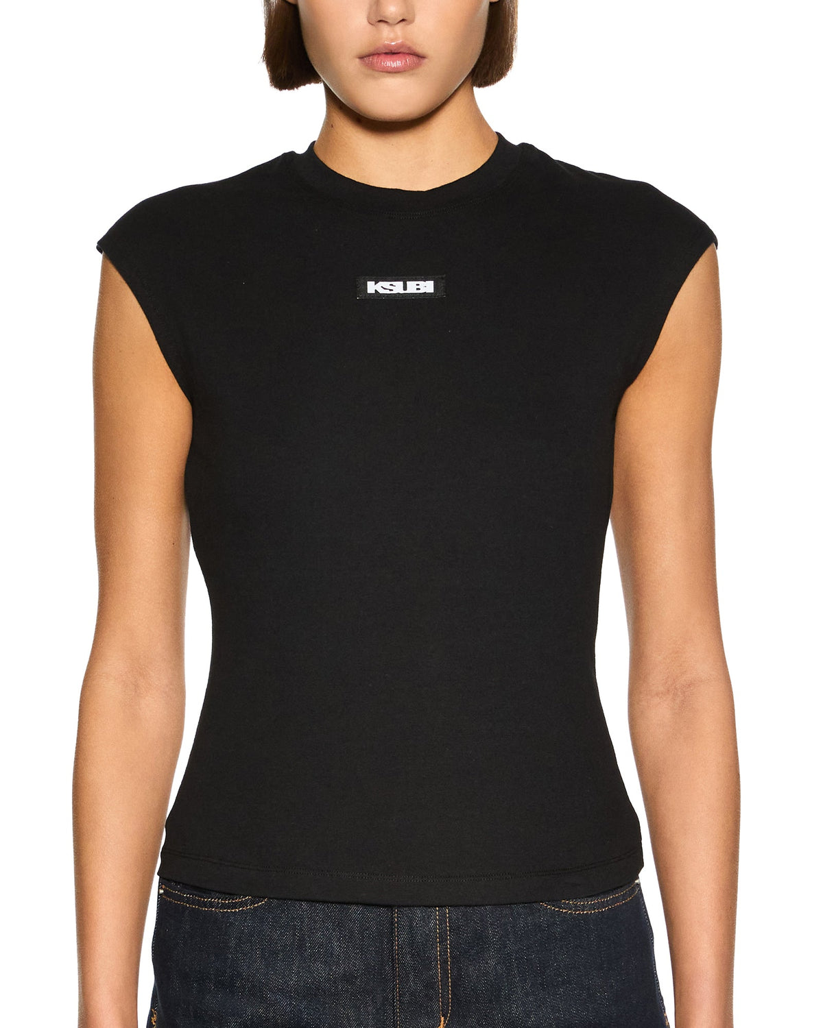 Womens Staple Ss Tee Black Fitted Tees - Black