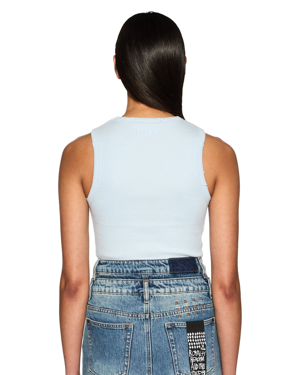 Womens Syndicate Tank Xtra Sky Fitted Fashion Tops - Blue