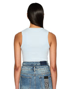 Womens Syndicate Tank Xtra Sky Fitted Fashion Tops - Blue