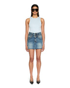 Womens Syndicate Tank Xtra Sky Fitted Fashion Tops - Blue