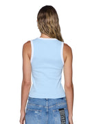 Womens Syndicate Xtra Baby Blue/white Fitted Tees - Blue