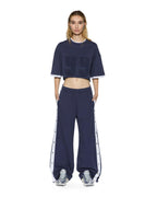 Womens Origin Trakpant Spliced Ink Straight Pants - Navy