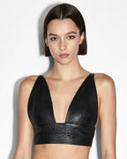 Womens Apex Bralette Black Fitted Fashion Tops - Black