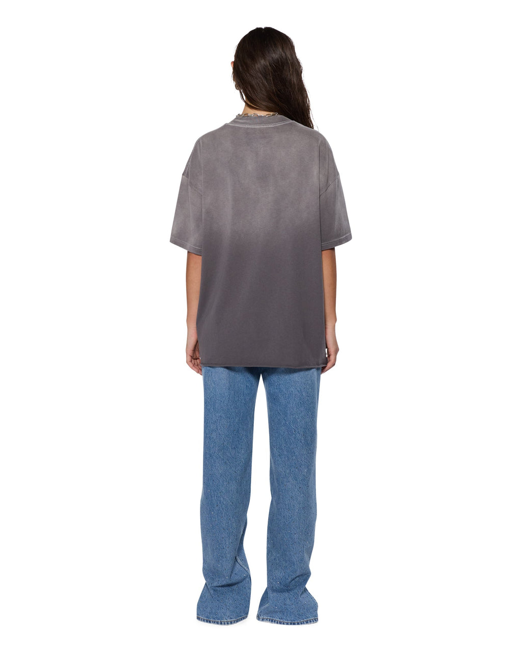 Womens Kingdom Boyfriend Ss Tee Charcoal Oversized Tees - Grey