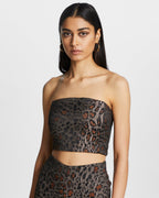 Womens Three Am Top Leopard Fitted Fashion Tops - Multi Colour