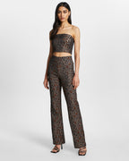 Womens Three Am Pant Leopard Flare Pants - Multi Colour