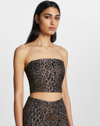 Womens Three Am Top Leopard Fitted Fashion Tops - Multi Colour