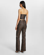 Womens Three Am Top Leopard Fitted Fashion Tops - Multi Colour