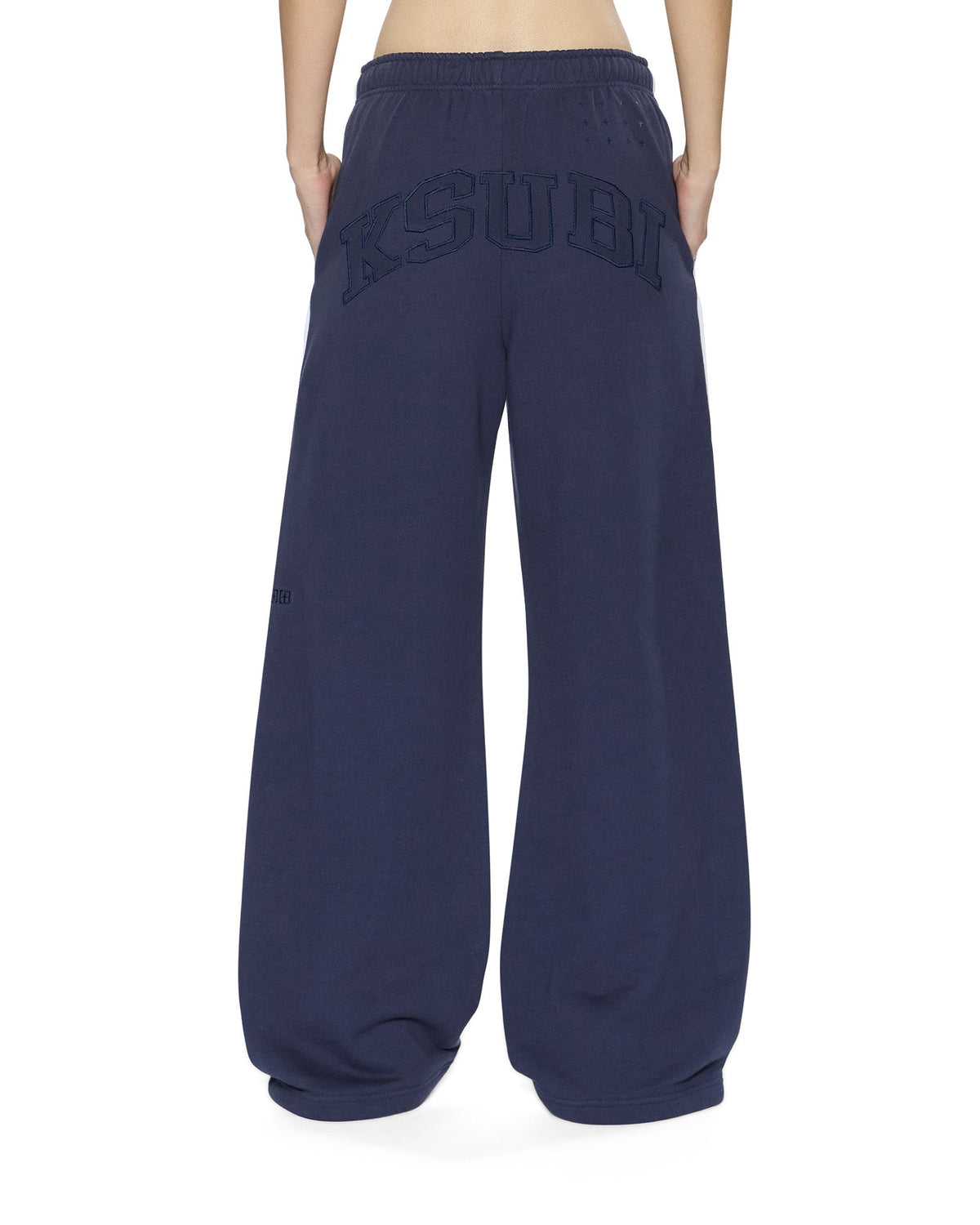 Womens Origin Trakpant Spliced Ink Straight Pants - Navy