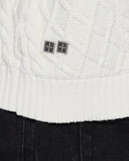 Mens Turncable Knit Vest Vintage White Oversized Knitwear - White