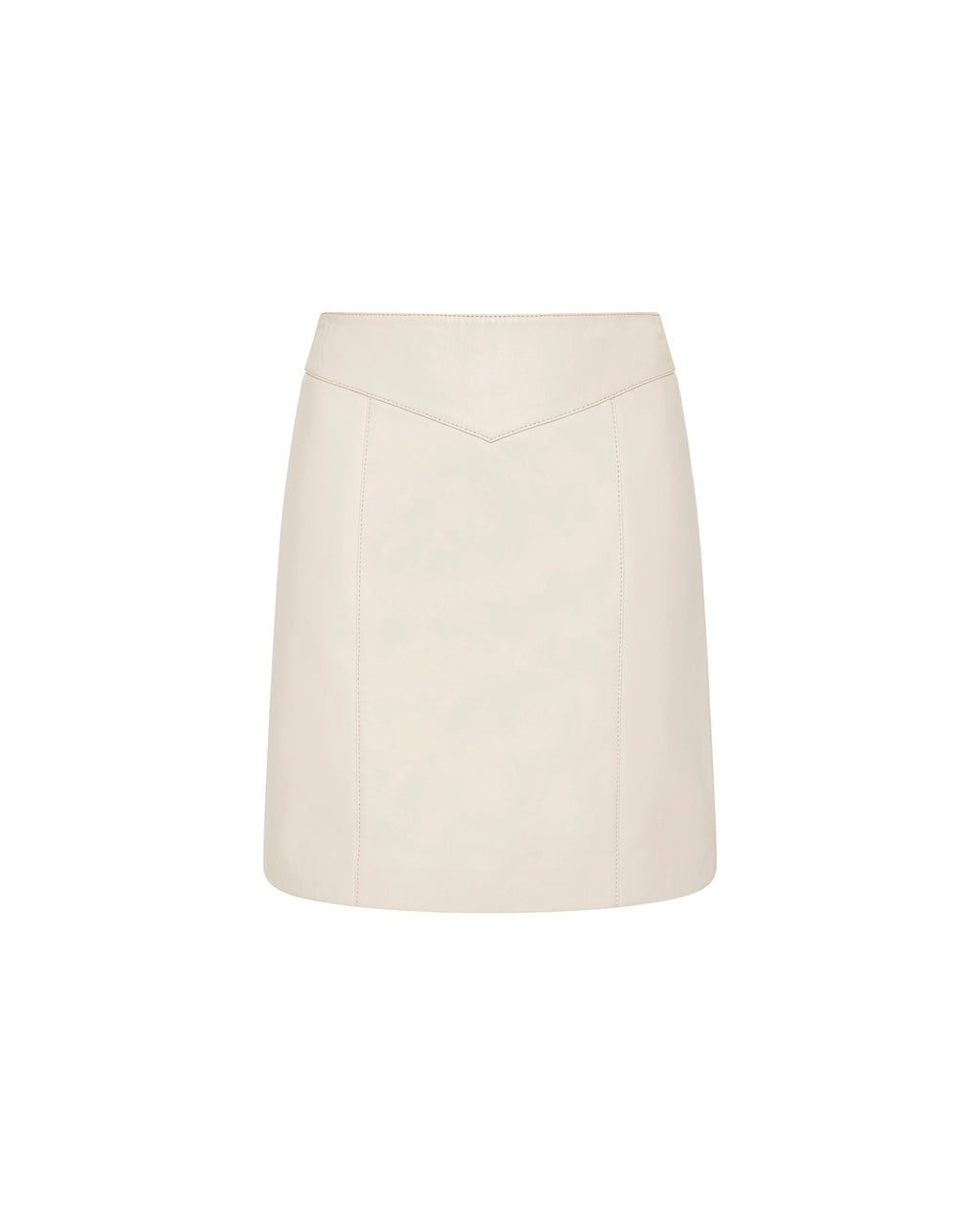 Womens Vivian Leather Skirt Off White Slim Skirts - White