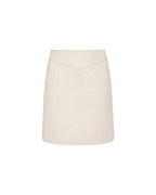 Womens Vivian Leather Skirt Off White Slim Skirts - White