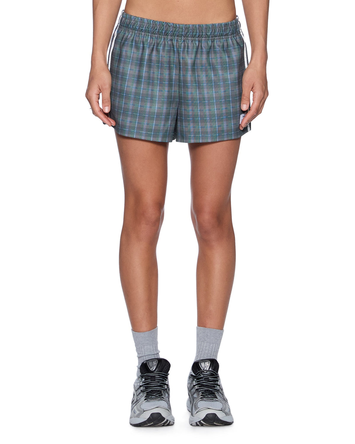 Womens Derby Short Hunter Plaid Relaxed Walkshorts - Green
