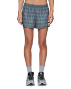 Womens Derby Short Hunter Plaid Relaxed Walkshorts - Green