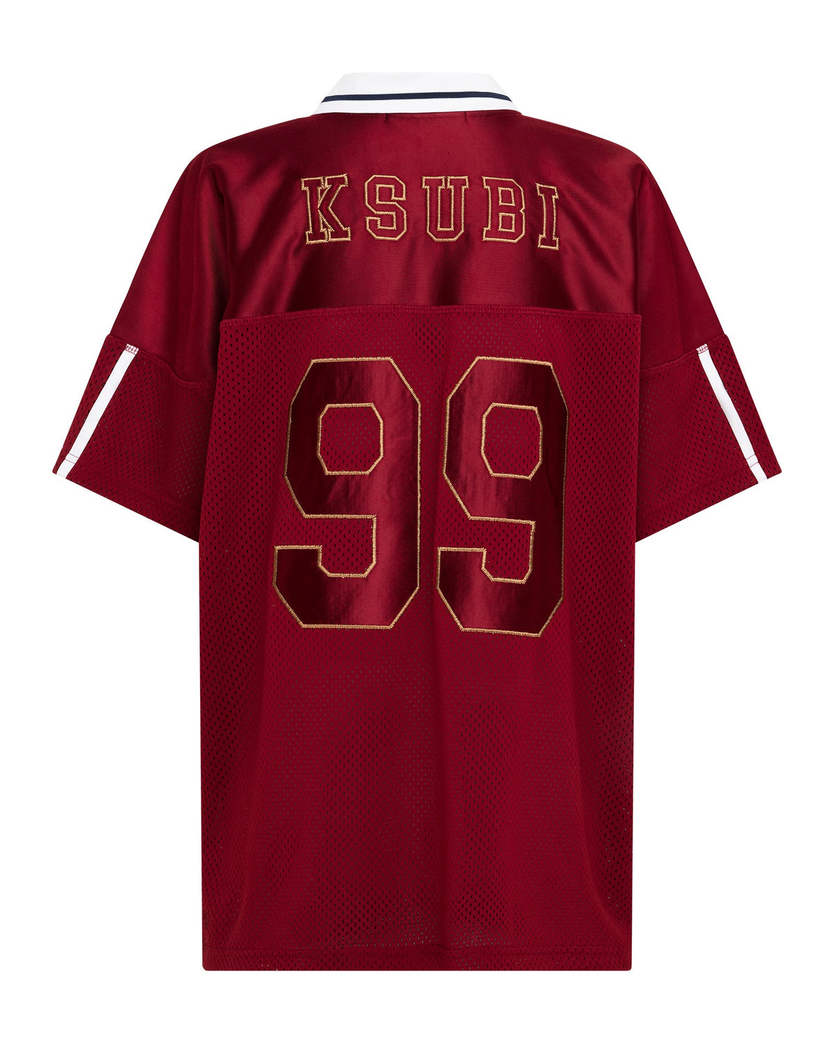 Womens Ldn Boyfriend Ss Jersey Garnet Relaxed Fashion Tops - Burgundy