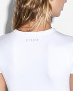 Womens Kut Out Ss Tee White Fitted Tees - White