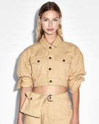 Womens Kommand Jacket Caramel Cropped Jackets - Tan