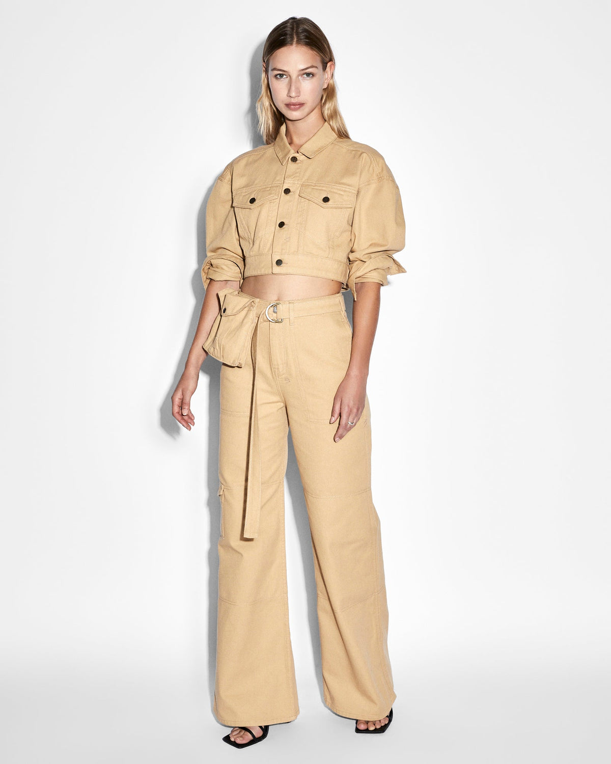 Womens Kommand Jacket Caramel Cropped Jackets - Tan