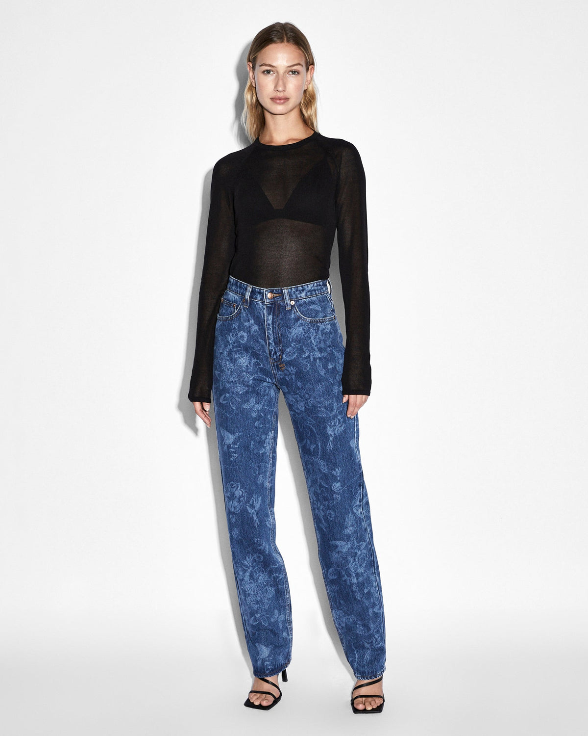 Womens Ultra Knit Top Black Fitted Knitwear - Black