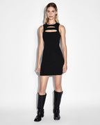 Womens Vertigo Dress Black Fitted Dresses - Black