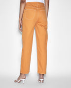 Womens Brooklyn Jean Flame Straight Denim Jeans - Orange