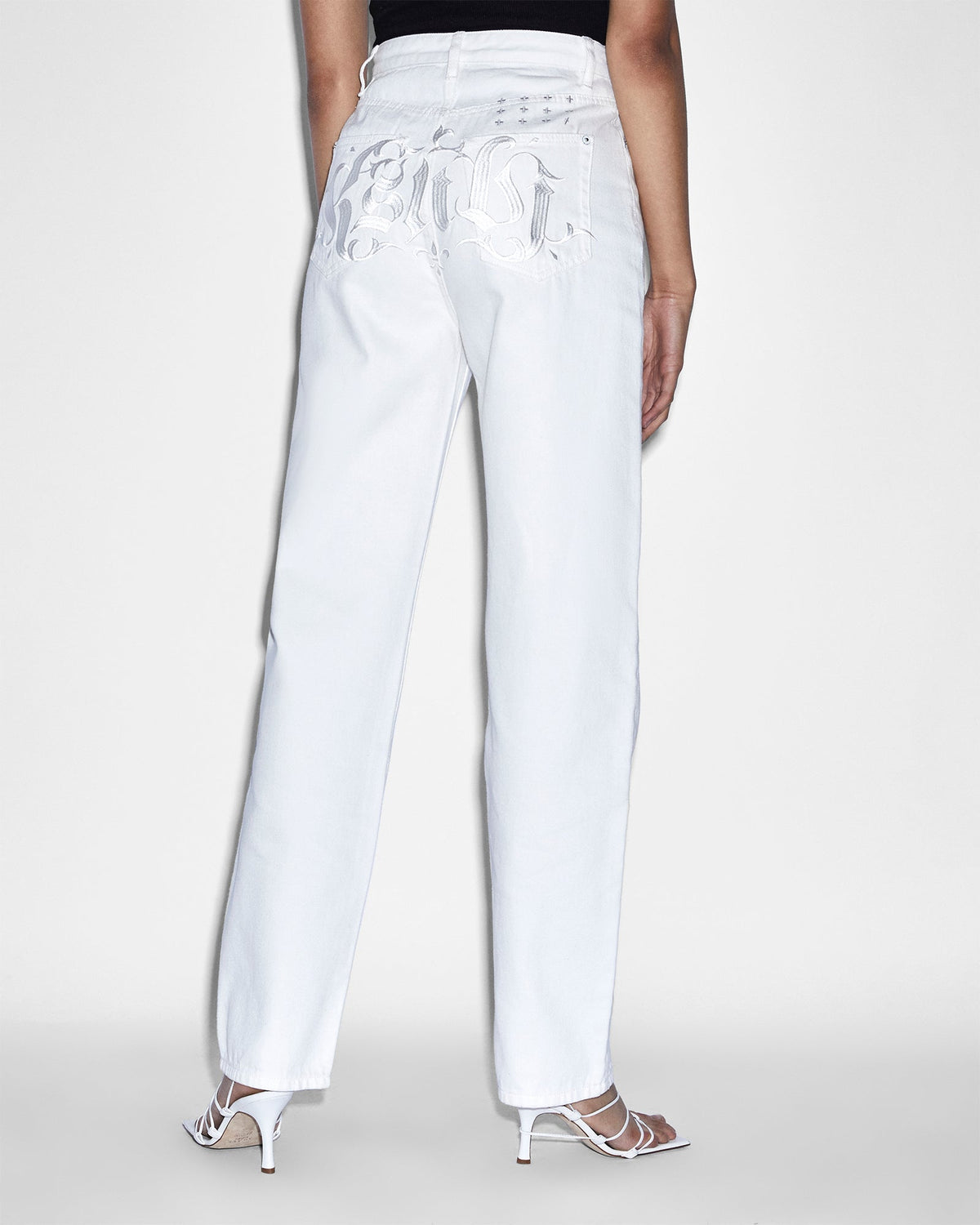 Womens Playback Blanc Revival Straight Denim Jeans - White