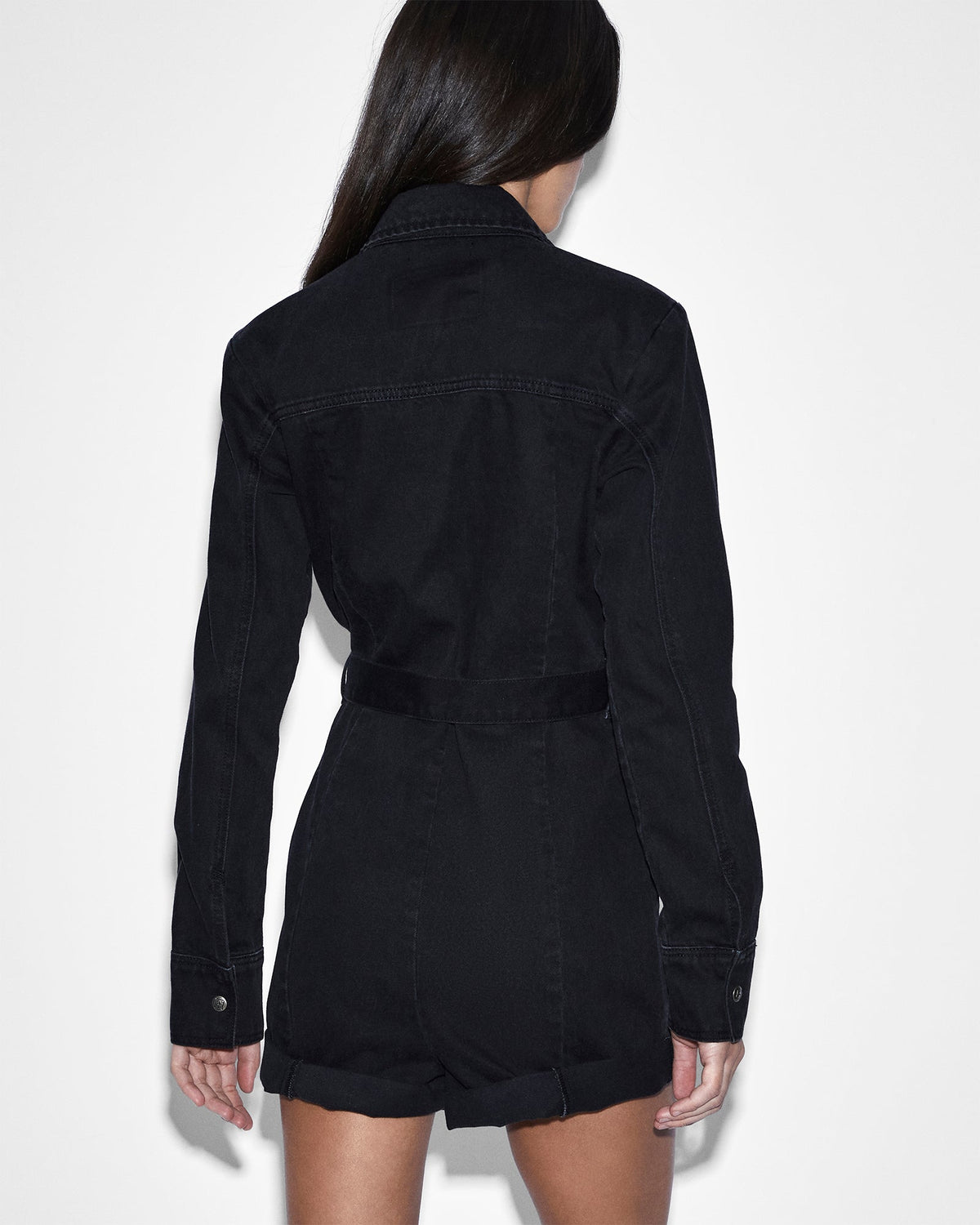 Womens Hazard Short Boilersuit Relaxed Playsuits - Black