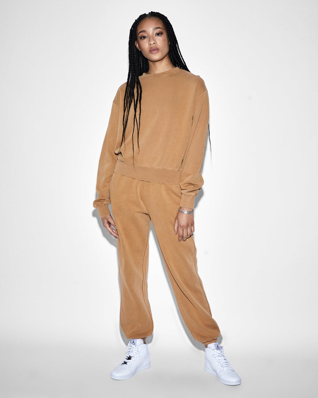 Womens 3 X 4 Klassic Crew Sunkissed Relaxed Fleece - Orange