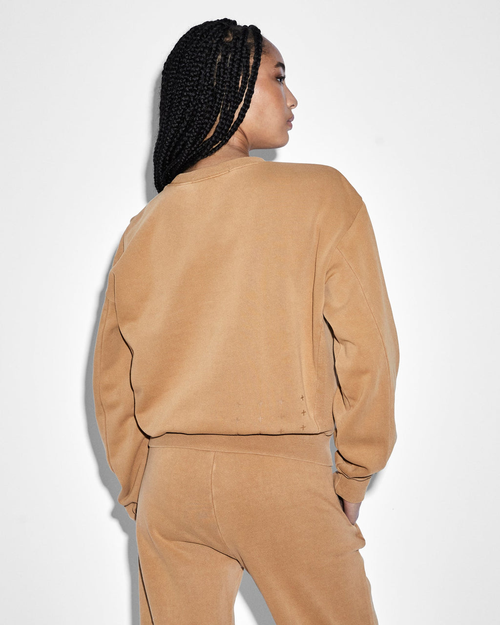 Womens 3 X 4 Klassic Crew Sunkissed Relaxed Fleece - Orange