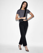 Womens Arise Ss Tee Coal Fitted Tees - Grey