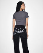 Womens Arise Ss Tee Coal Fitted Tees - Grey